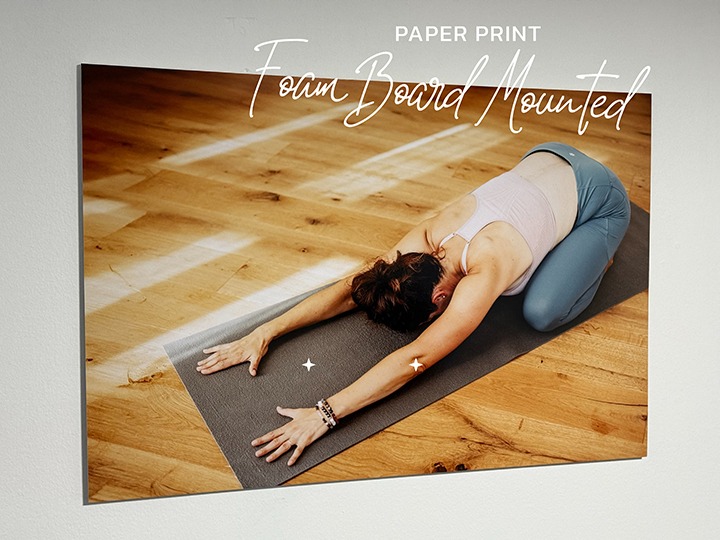 Foam board mounted print