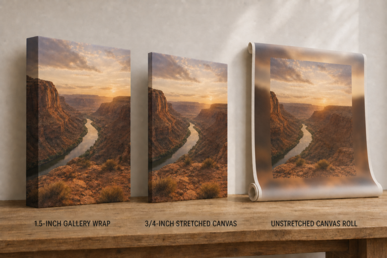 1.5-Inch Gallery Wrap, 3/4-Inch Canvas, or Canvas Roll? A Calgary Buying Guide