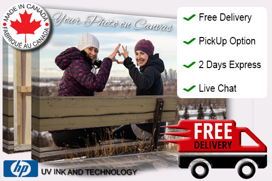 your photo on canvas