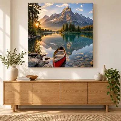 Example artwork displayed on a wall for Restore an image